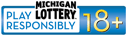 Michigan Lottery. Play Responsibly 18+ logo